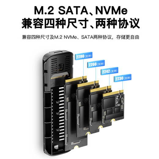 迷虎M.2 NVMe固态硬盘盒 Type-C3.2移动硬盘盒 适用笔记本电脑苹果16外接SSD硬盘盒子 送保护套 GN10