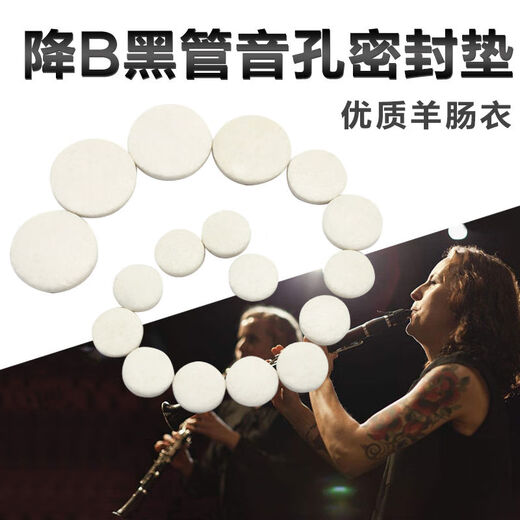 Shanbei 17-Tey Treble B-Drop Klarinette Matte Musikinstrumententeilung Schwarzrohrmatten Klarinette Schallloch-Pad-Röhrchen Schall Hole Pad Pad