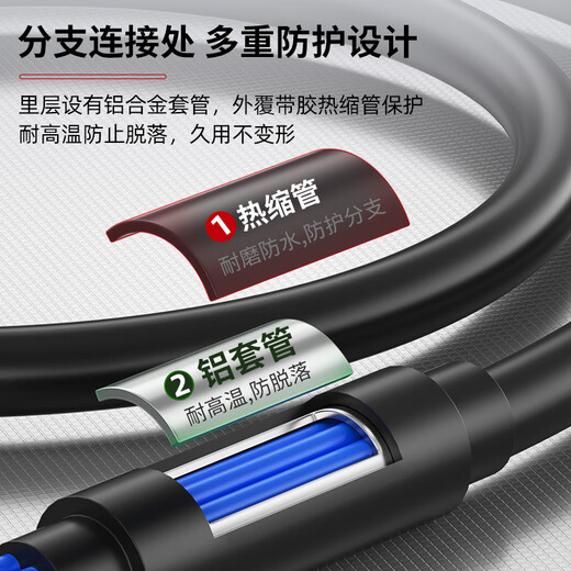 诺可信（Nokoxin）GYXTW室外单模铠装成品光缆免熔接2芯4 6 8芯LC/SC/FC接头光纤跳线 防水防潮抗拉架空管道架空尾缆 室外成品铠装光缆4芯 SC-SC 200米