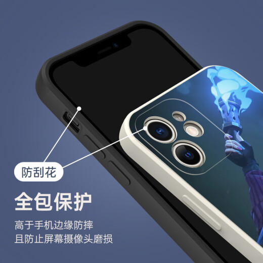 粿条双城之战手机壳iPhone13华为mate40pro英雄联盟苹果12涂鸦max小米11周边LOL金克丝oppo爆爆vivo金 KHZ6198双城之战-黑色 iPhone 11 Pro Max