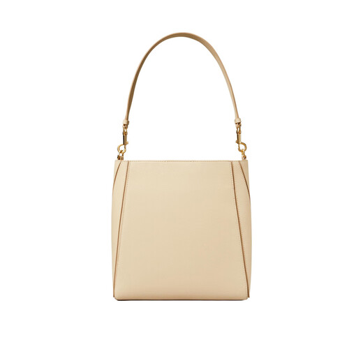 TORY BURCH TB women's bag Tang Li Baiqi's new women's MCGRAW medium-sized deformation bucket bag one-shoulder crossbody bag women's bag cheese white 158499 724
