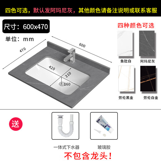 XMSJ Custom Stone Platte integriertes Becken Waschbecken Badezimmer Waschbecken Waschbecken Waschbecken Waschbecken Waschbecken Waschbecken ein Einzugsgebiet 12047 cm Arbeitsplatte + Becken
