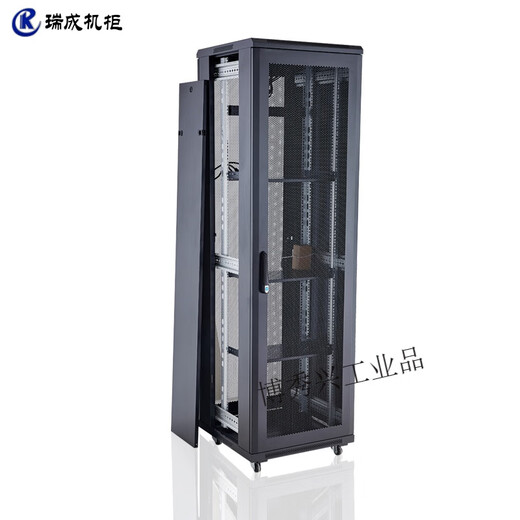 Yue Changsheng Network Cabinet 6642 Server Cabinet Weak Current Monitoring Switch Cabinet Computer Room Cabinet 42 RC0642U Thickened Cabinet Black (800 Width 0x0x0cm