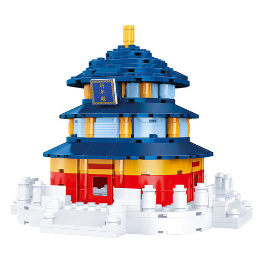 
Height-gathered building blocks COGO Tiananmen Hall of Prayer for Youth, Yellow Crane Tower Historical Building Model Children's Birthday Gifts Intelligent Assembly Building Blocks Toys Hall of Prayer for Youth-15902