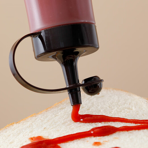 Japan imported squeeze bottle kitchen seasoning bottle salad dressing jam bottle sauce bottle plastic pouring honey squeeze bottle white small 250ml