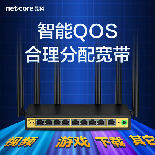 Netcore B11 full Gigabit 9-port enterprise-grade wireless router 1200M dual-band 5G multi-WAN port home commercial high-speed routing WiFi wall penetration/multi-operator access