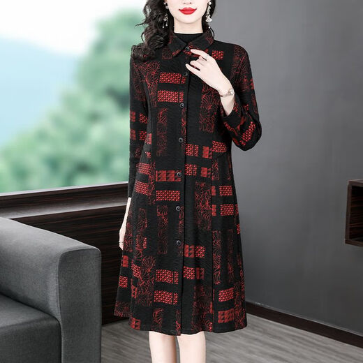 Prodigaler Sohn Klatsch [High-End Light Luxury] Trench Coat Women 2023 Herbst Neue Temperament Mutter L Mama Jacke Medium l losen Slim Women Red XL Empfehlung [90-110jin [Jin gleich 0,5 kg]]