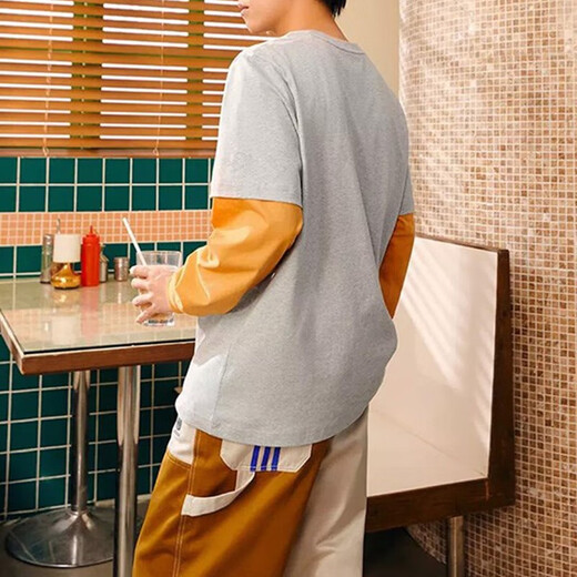 阿迪达斯 （adidas）NEO短袖男装女装2025夏季新款健身情侣款运动服透气休闲圆领T恤 IP3887灰色 XS
