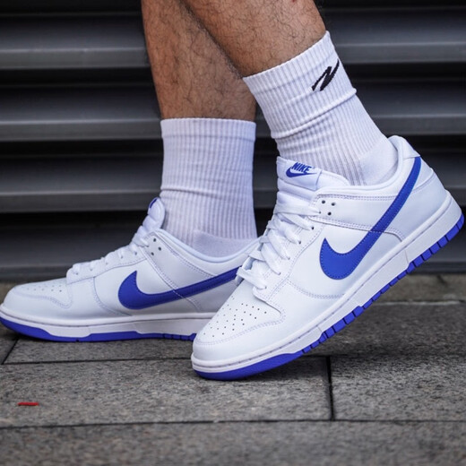 Nike (Nike) Dunk Low's Chaussures Chaussures décontractées Retro Low Top Chaussures Sports Chaussures Panda Black and White DD1391-100 DV0831-104 BLUE AND BLANC 43