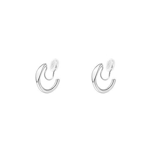 Mansheng silver cold wind element circle mosquito coil ear clip new simple Korean style non-pierced earrings temperament high-end earrings a pair of ear clips