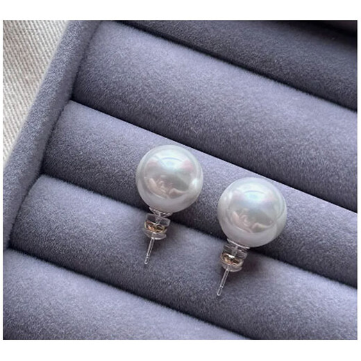 Meliades s925 shell pearl earrings, temperament, fashionable and popular colorful earrings, silver earrings, gifts for girls and girlfriends, colorful shell pearl silver earrings 14MM
