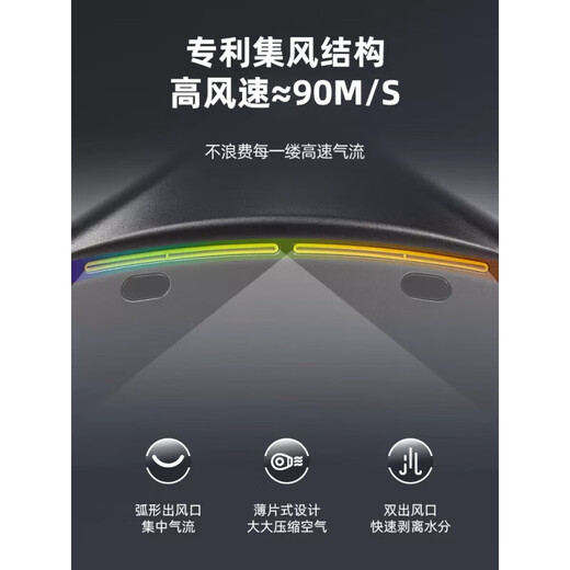
Aosha mobile phone dryer fully automatic sensing bathroom hand dryer blow dryer blow dryer mobile phone dryer 3881-Black