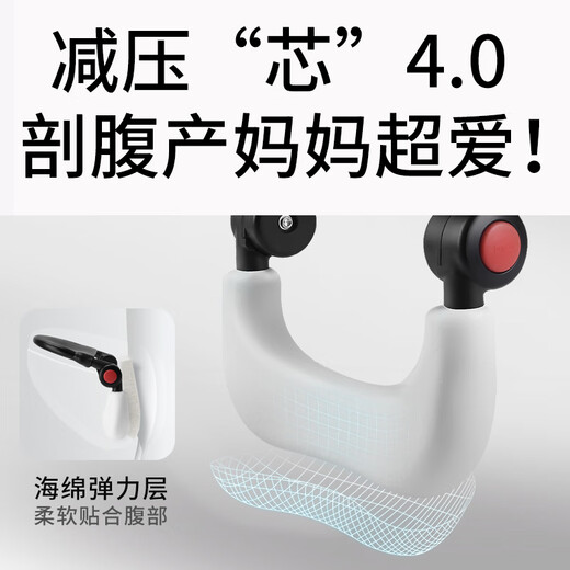 抱抱熊婴儿背带腰凳多功能抱娃神器背婴带前后两用新生儿童坐凳腰 C26印花洛克蓝(EPP凳芯透气)