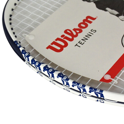 Wilson Tennis Racket Full Carbon Teddy Bear Co-branded Carbon Fiber Beginner Advanced Couple Shooting 2 Bear Co-branded 0880 White + 0881 Black