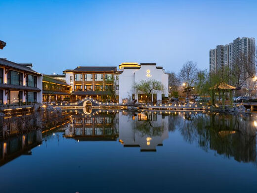 Shunlu Water House丨Oriental Aesthetics Lakeside Holiday Garden Hotel (Harmony Square Qilu Children's Hospital Branch) Room