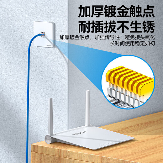 山泽 六类网线水晶头 6类千兆网络接头 RJ45工程级电脑网线连接器 Cat6镀金水晶头 100个 JD-S66