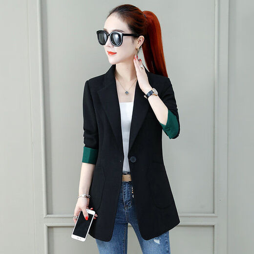 Zhidou Dou Dou Small Suit Veste pour femmes 2021 Vêtements d'été printemps et automne Nouveau gingembre à la tendance du haut de la longueur et du gingembre 9859 pour 96-105jin [Jin est égal à 0,5 kg]))