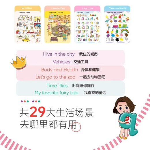 会说话的英语单词手指点读发声大书英文字母日常生活多场景多主题升级版适合幼小衔接小学全年级儿童中英文认知可充电早教书 【充电款】英语单词手指点读发声大书