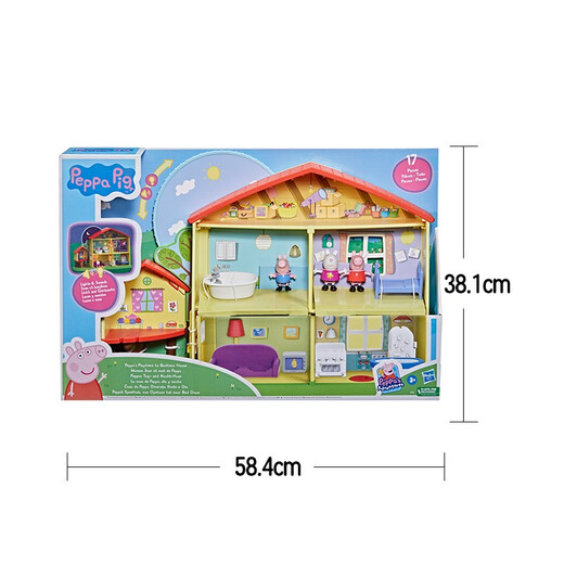 [90% new] Hasbro Peppa Pig Children's House toys and dolls birthday gifts Warm home luxury suit F2188