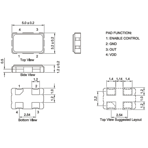 Lanshi SMD clock active crystal oscillator 28.6363MHZ (10 pieces)