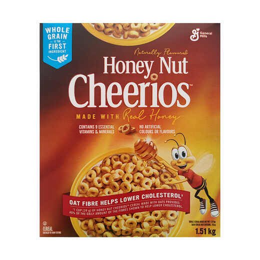 
Cheerios (cheerios) wheat circle ready-to-eat cereal cereal original wheat circle ready-to-eat cereal breakfast with brewed milk children's nutritional breakfast Honey wheat circle single box 755g to December 25