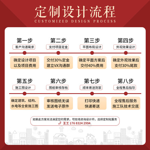 墅小宅C1278新款三层独栋别墅设计图纸农村3层新中式自建房房屋设计方案 成品图纸(全套)