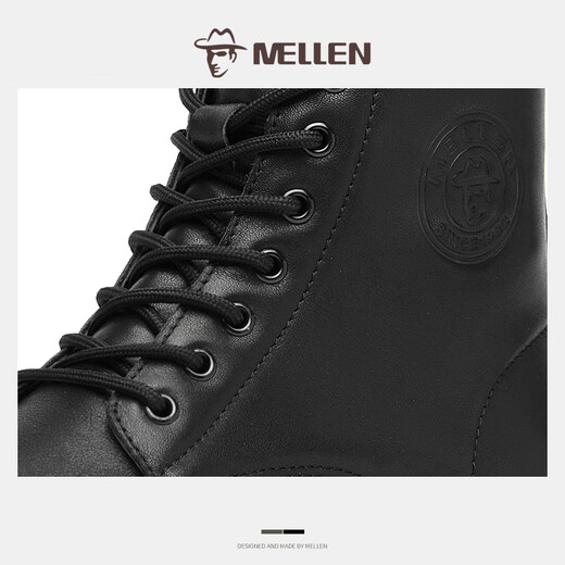 Botas de hombres minglang para hombres versátiles retro botas cortas ropa de trabajo botas amarillas de estilo parejas 'al aire libre de montañismo nieve de montañismo martin martin negros (cuero nappa) 42 (260 mm)
