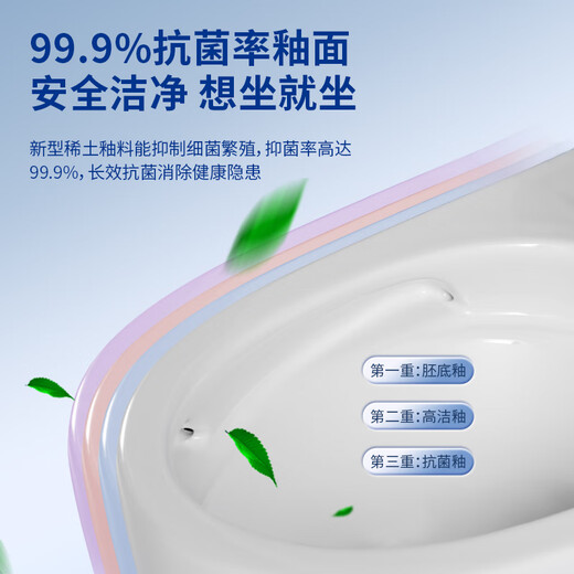 Gote (GOTE) German bathroom toilet household super whirlpool toilet large pipe strong flush anti-odor water-saving toilet [G841] 5-hole super whirlpool (white cover) 305/300mm