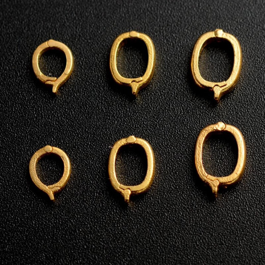 Fat Donglai's same style 18k gold universal buckle plated pendant buckle buckle connecting buckle accessories bracelet necklace accessories ancient gold buckle - small size