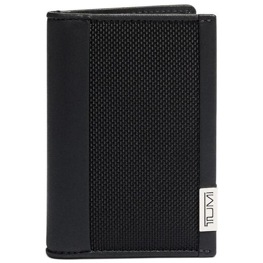 Tumi Luxury Fashion Brand Tumi Men's Card Bag Business Gentleman Vertical Long Wear-Resistant Polyester 9479820 Black Chrome
