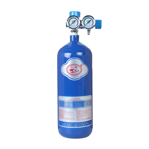 Jinxinxing Oxygen cylinder 7L double-meter trolley set Oxygen cylinder with nasal straw oxygen mask out of medical household oxygen tank oxygen supply oxygen bottle