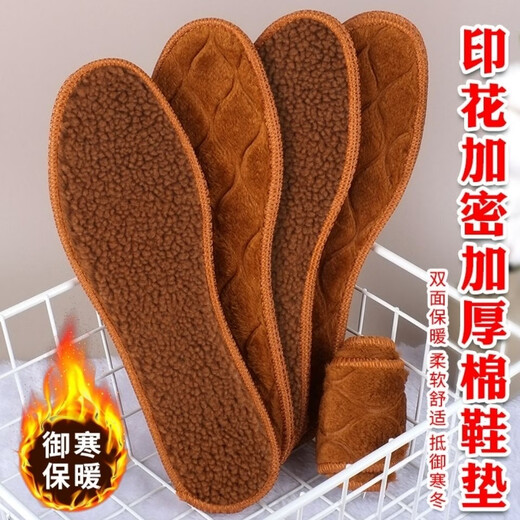 Cangjingku 20 active velvet thickened deodorant winter insoles for men and women warm, sweat-absorbent, comfortable and deodorizing cotton shoe pads velvet thickened alpaca 5 pairs 40