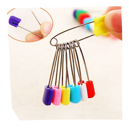 Kalevin Colorful Children's Safety Pins Baby Stainless Steel Pins Cartoon Baby Large Buckle Pins Paperclips Safety Pins Large Size Randomly Colored 5 pcs