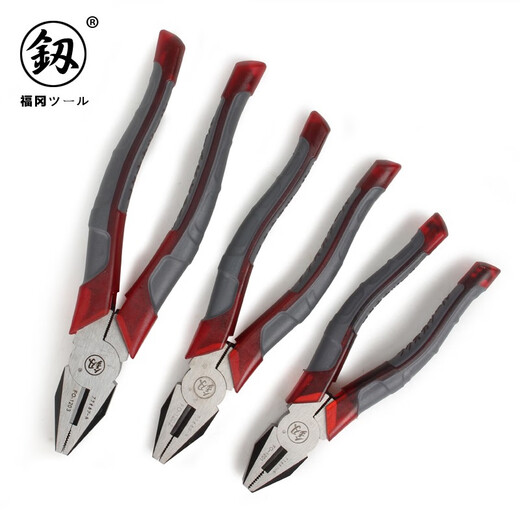 釰福冈工具 钢丝钳工业级老虎钳子大力钳断线钳工具 8寸 FO-1203