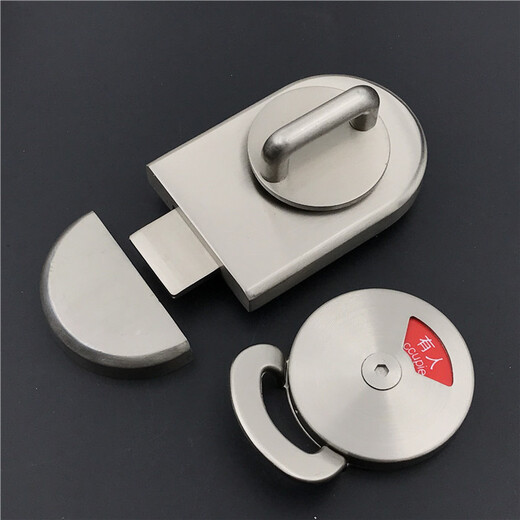 Aoyan Laicheng's public toilet latch lock bathroom partition 304 stainless steel indicator lock partition hardware occupied or unoccupied door lock