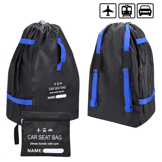 Jingmengyuan Kindersicherheit Sitzwagen für Lagerbeutel Staubdichte Beutel Bündel Tasche Extra Dicke Polyester Stoff schwarz und blau 45*45*85