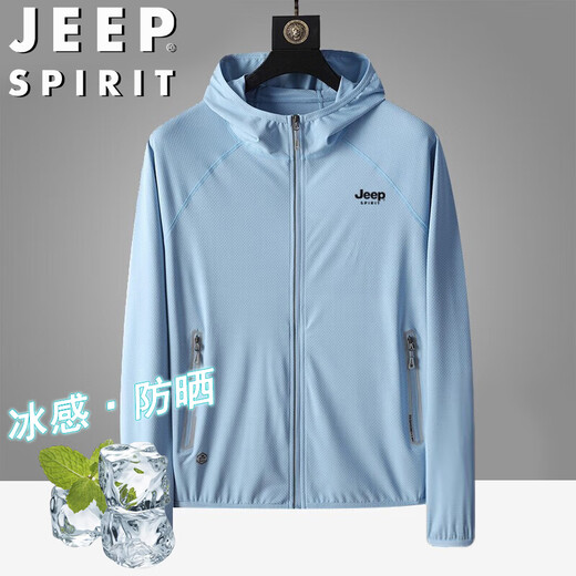 Jeep Spirit Jeep Jeep Chino Día de San Valentín Ropa de protección solar Chaqueta de verano para hombres Cabeza de pescado ropa alambre de hielo transpirable