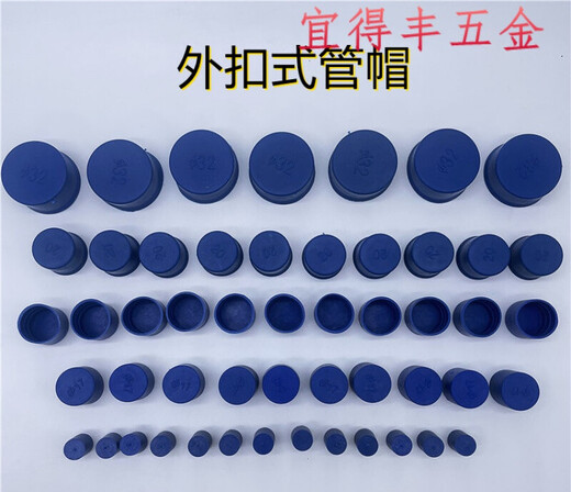 Han Chang PE blue plastic pipe cap steel pipe protective cap cover round internal thread pipe cap steel bar protective sleeve PE 12-13.7 (200 pieces)