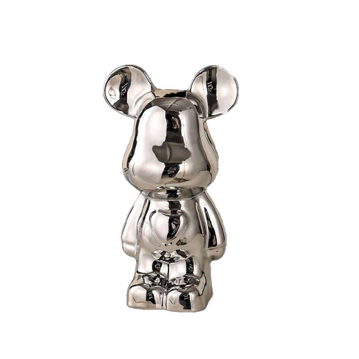 
Yunya Violent Bear Ornaments Living Room TV Cabinet Wine Cabinet Decoration Light Luxury High-end Ceramic Piggy Bank Home Birthday Gift Love Bear Four Pack (White, Pink, Blue, Silver) 35cm