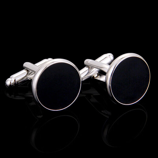 apatia men's cufflinks French shirt sleeve nails men women's simple gold silver shirt cuff button gift box black silver edge XK1728B