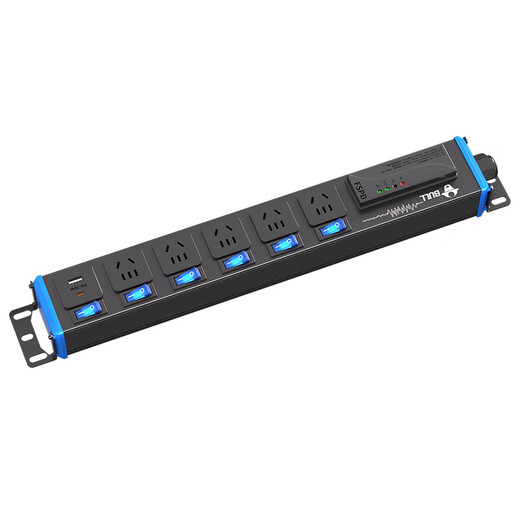 Bull pdu plug-in row, e-sports plug-in row, bull socket, computer desktop socket, lightning protection plug-in, hot selling, filtering, lightning protection + overload, 6-digit total control