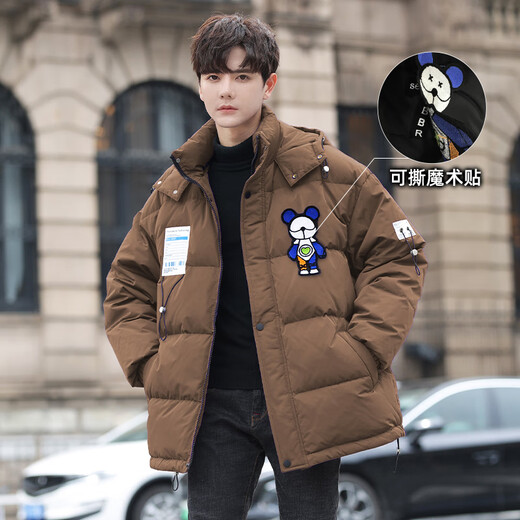 柏乐迪秋冬季13青少年棉衣外套12岁男孩中小学生羽绒棉服15大童上衣服 6198小熊绿色(加厚保暖)高品质 165 L（ 建议体重98-120斤）