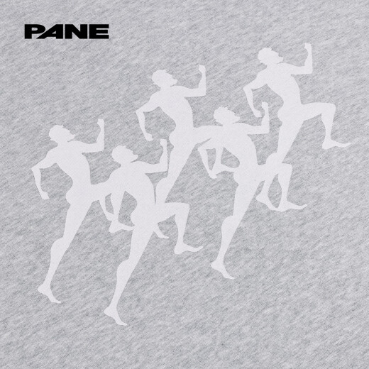 
PANEPANE 2024 autumn new round neck sweatshirt long-sleeved casual pullover letters loose light gray top for men and women light grey9767 S