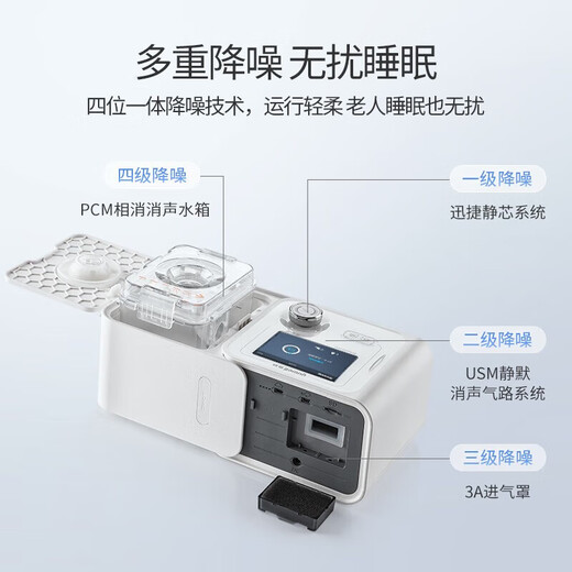 Yuwell dual-level ventilator for household elderly people with COPD, CO2 non-invasive fully automatic medical lung disease special machine for medical model YH725 dual-level fully automatic 25 pressure-5 modes
