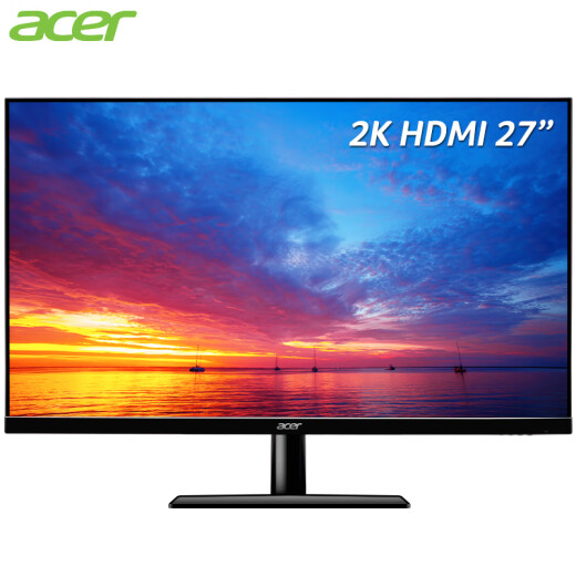 Acer 27-inch 2K high-scoring wall-mountable narrow-framed eye-friendly non-flicker display display (HD interface HDMI+DP) EH273U