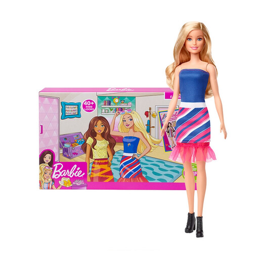 
[70% new] Barbie (Barbie) Little Princess Doll Girl Gifts Toys Dress Up Doll Children's Toys-Barbie Doll Set: Fashionable and Elegant Matching Gift Box GFB82