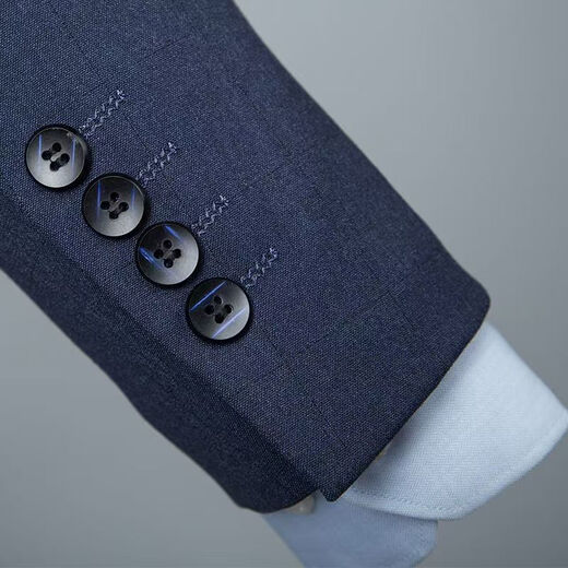 Pier Cardin Light Luxury Traje formal de traje de tres piezas de tres piezas Traje informal de negocios Spring and Summer Groom Vestido de boda Knited Navy (traje + pantalones + chaleco + camisa blanca) 3xl (165-180Jin [Jin equivale a 0.5 kg])