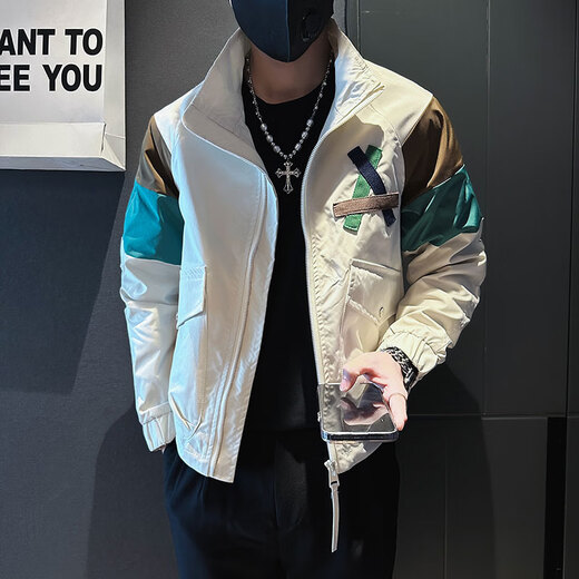 Jason Scott cotton jacket men's jacket autumn and winter 2025 new trendy casual handsome tops high-end men's clothing A220-SJ48 beige (regular style) XL