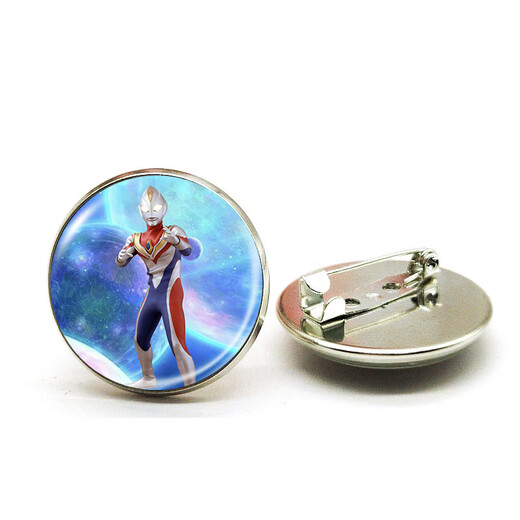 Nilan Fat Donglai's same style children's award small medal Ultraman badge brooch Tiga Cerotello Ultraman 13-24 combination 12-piece set