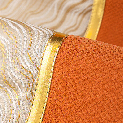 Baixini leather orange sofa cushion, universal non-slip cushion cover, cloth towel for summer, new style, high-end, Mangyao-orange (upgraded and thickened chenille) 70*70cm one piece (can be used as armrest/backrest)